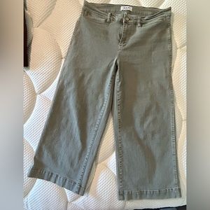 Moss color cropped canvas jeans. Oat brand Size 30.